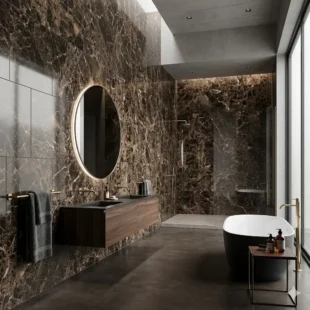 Tile-flooring-daltile-marble-emperador-dark