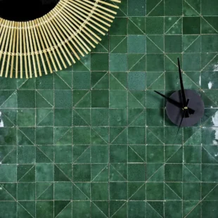 Interestate-flooring-tile-mosaique-zellige-decor-trinagle-vert-menthe
